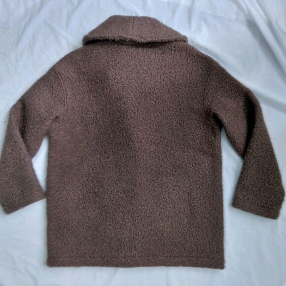 Madewell Pebbled Faux Shearling Shawl Collar Coat Women's Size Medium - Picture 10 of 15